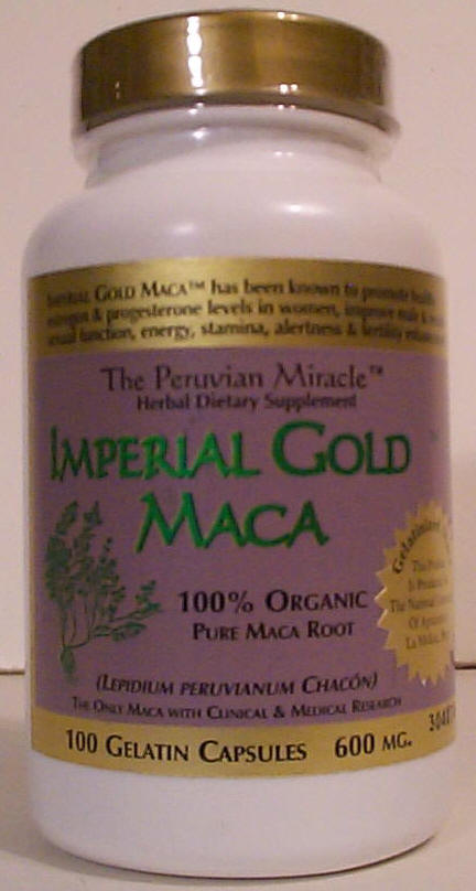 Super Potent Gelatinized  Imperial Gold Maca™ 600mg 100 Capsules