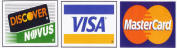 We Accept Visa, Master Card and Discover